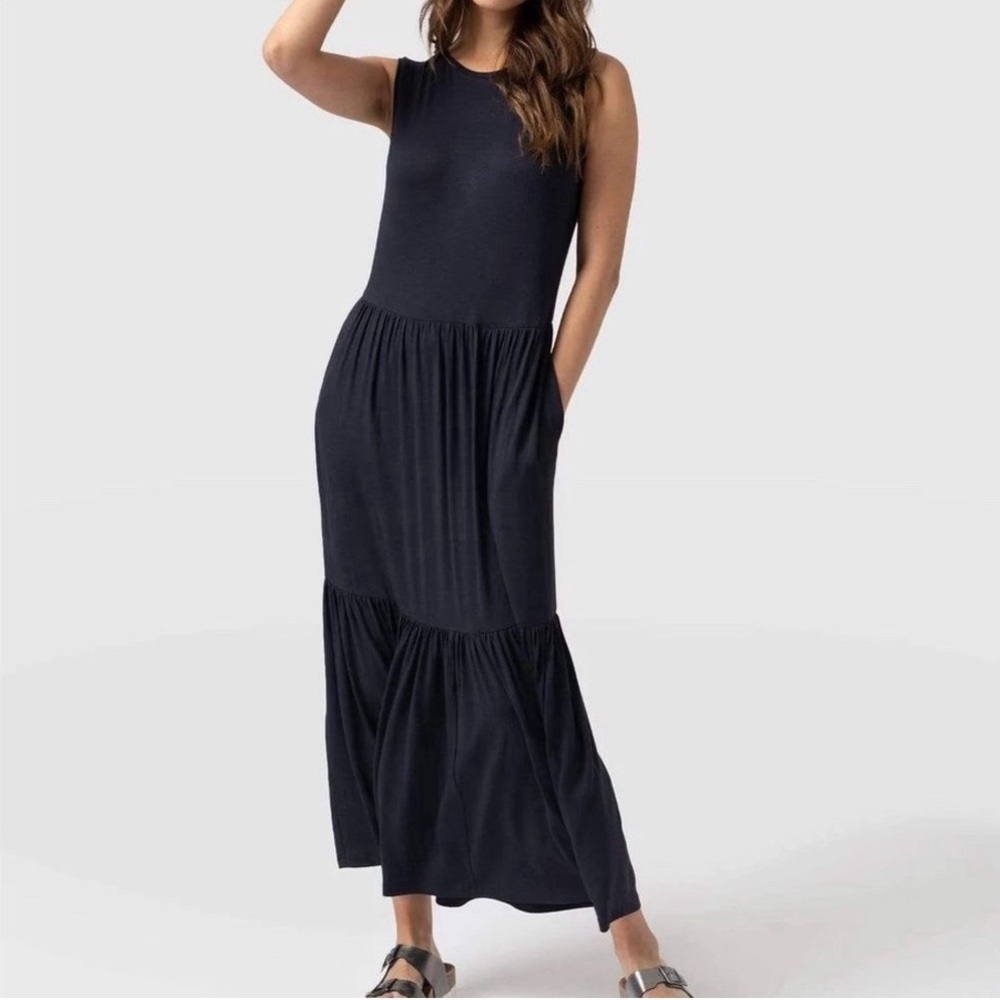 Saint + Sofia NWT Navy Greenwich Dress